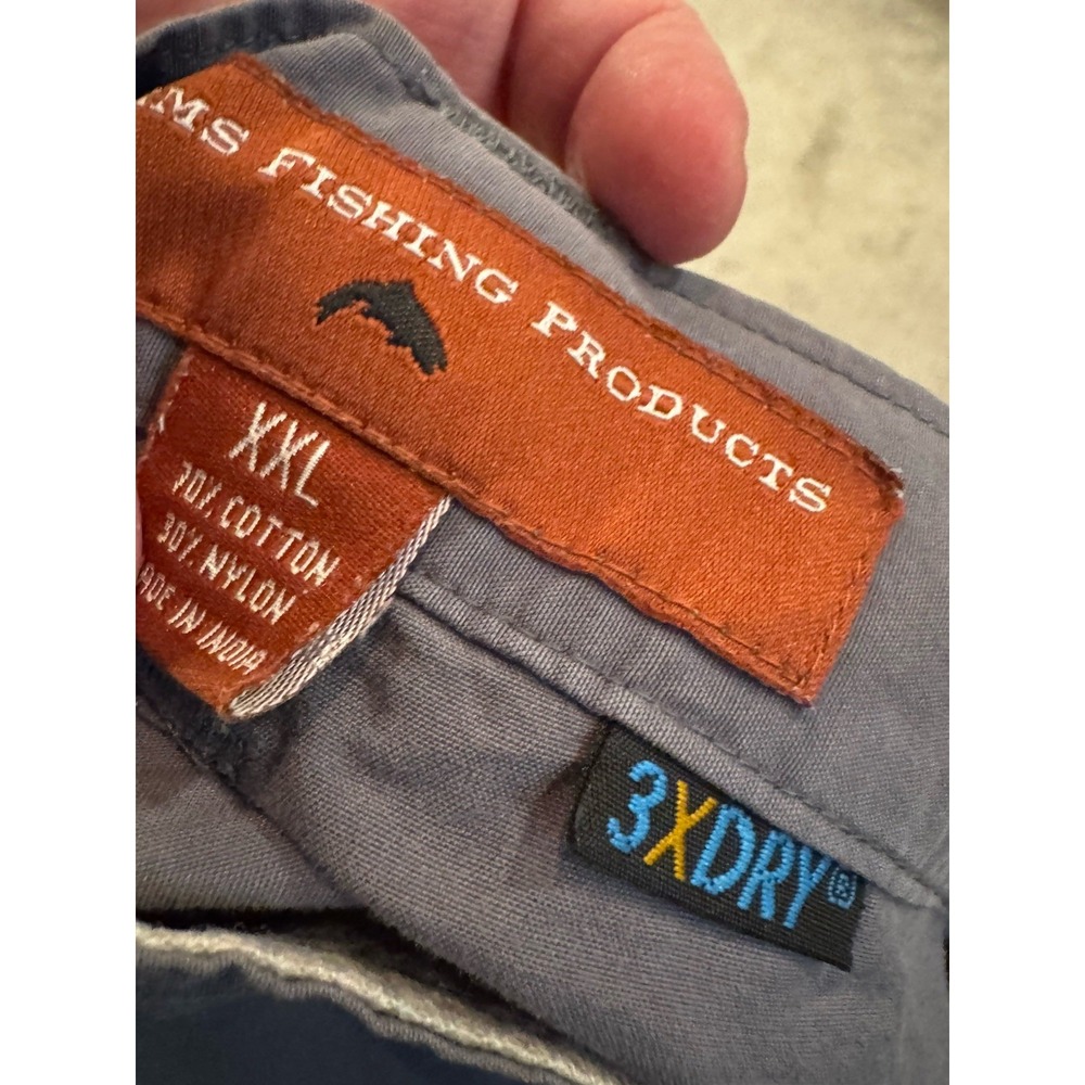 Simms Fishing XXL Performance 3XDry Gray Shorts (Z1) - Picture 3 of 6